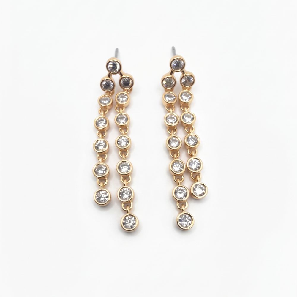 Next-to-Real 18K Gold Plated CZ Tennis Necklace Set