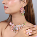 Pink Raisen Art Jewellery Set