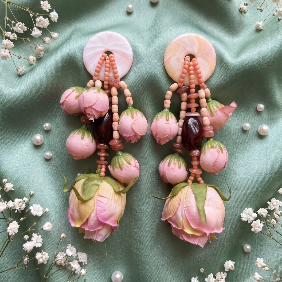 Flower Earrings for Haldi
