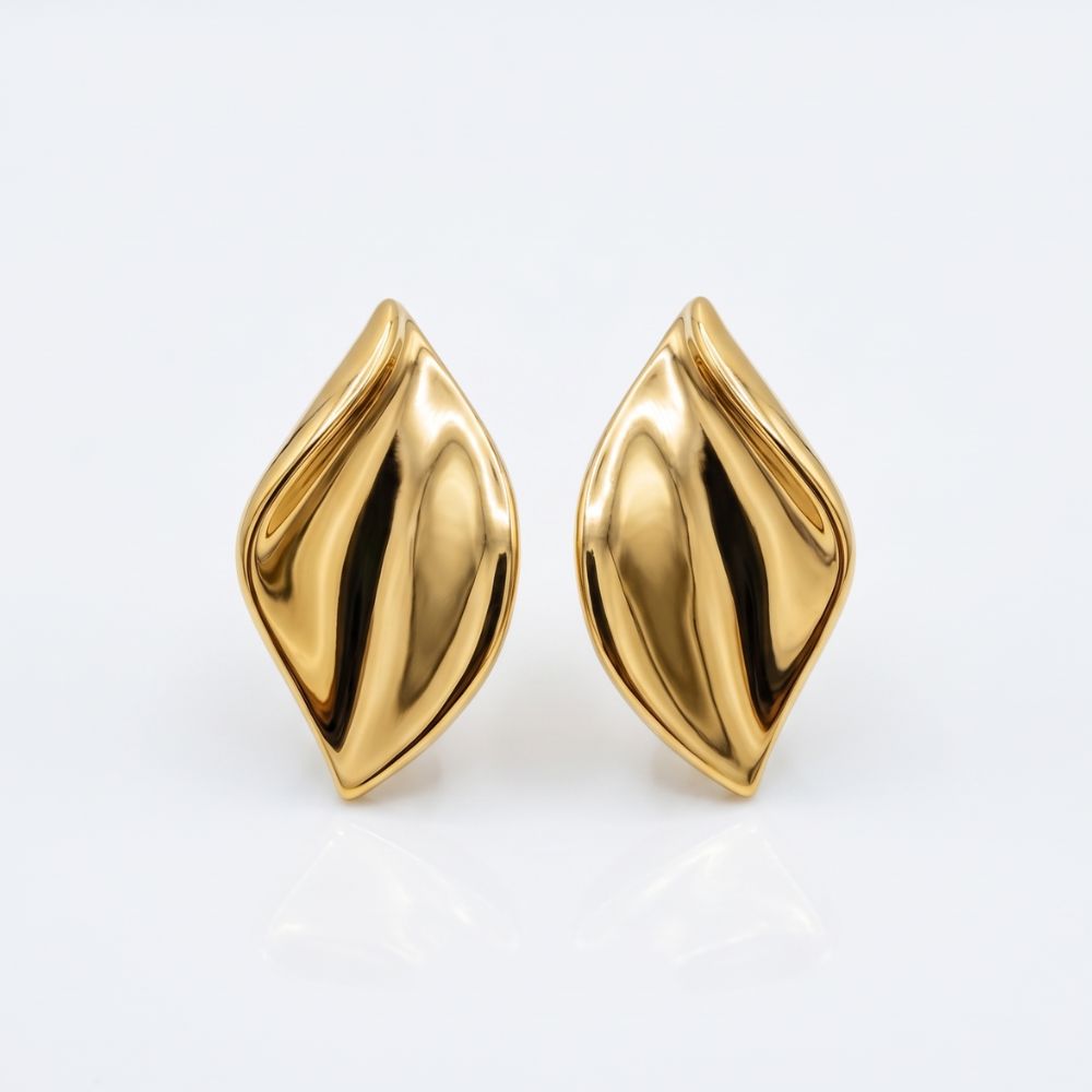 Aurelia Sculpted Gold Petal Studs