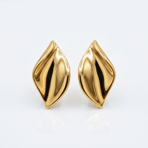 Aurelia Sculpted Gold Petal Studs